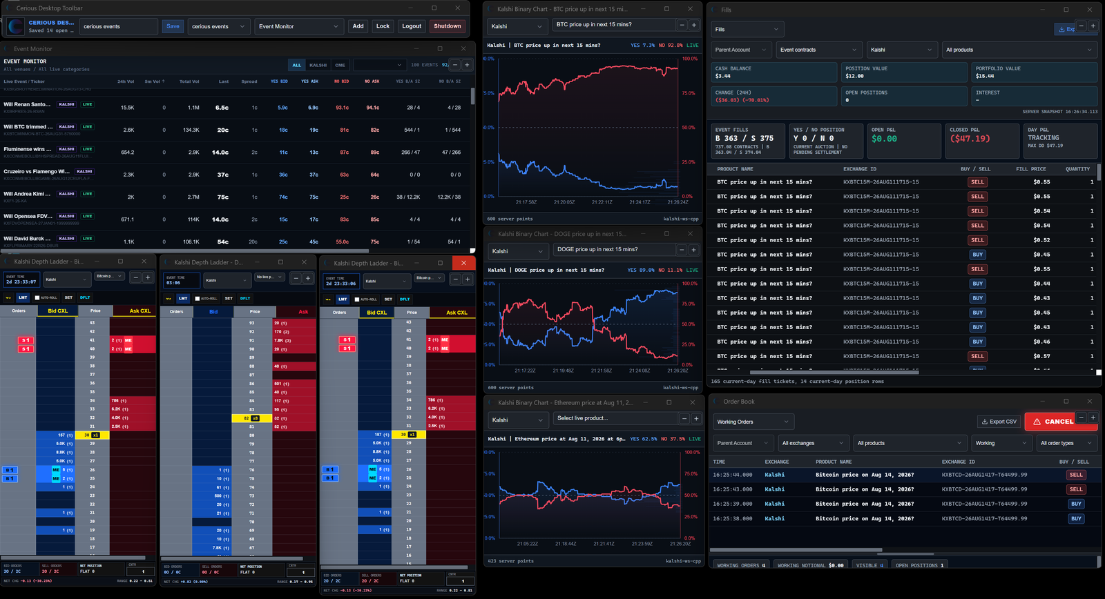 Cerious desktop trading interface preview